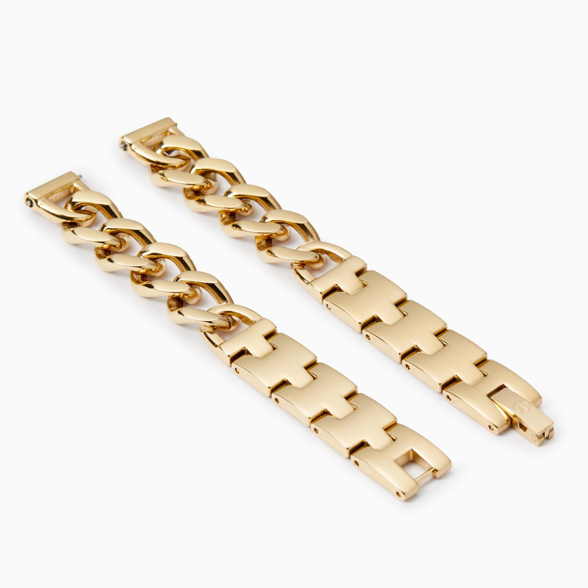 Accurist Jewellery Ladies Gold Stainless Steel 10mm Chain Bracelet